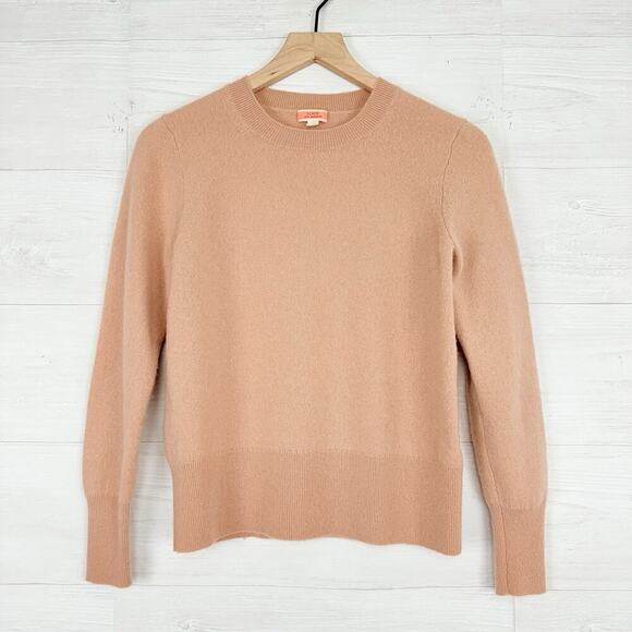 J.Crew Cashmere Sweater Women S Classic Fit Crewneck Pale Guava Quiet Luxury - Picture 16 of 16
